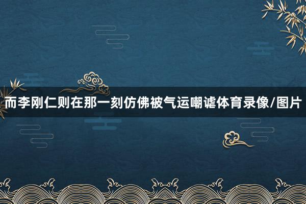 而李刚仁则在那一刻仿佛被气运嘲谑体育录像/图片