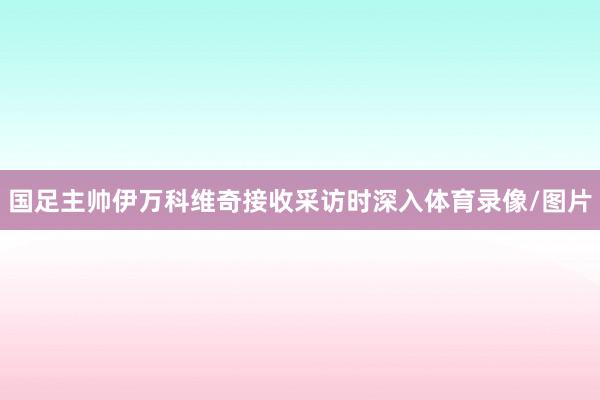 国足主帅伊万科维奇接收采访时深入体育录像/图片