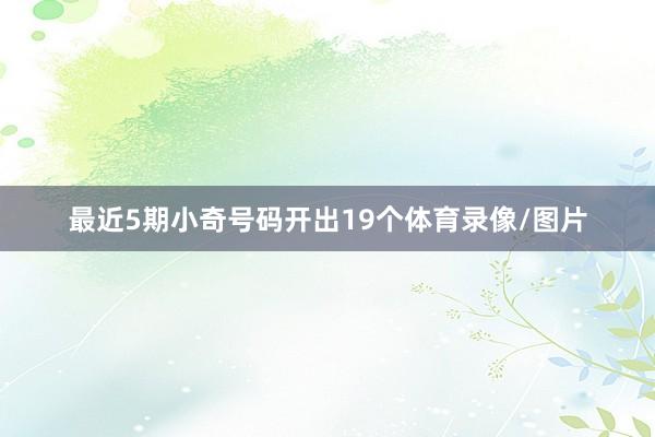 最近5期小奇号码开出19个体育录像/图片