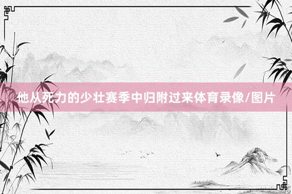 他从死力的少壮赛季中归附过来体育录像/图片