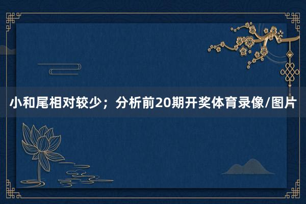 小和尾相对较少；分析前20期开奖体育录像/图片