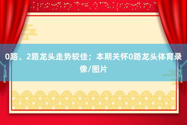 0路、2路龙头走势较佳；本期关怀0路龙头体育录像/图片