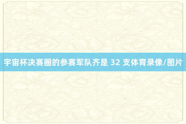 宇宙杯决赛圈的参赛军队齐是 32 支体育录像/图片