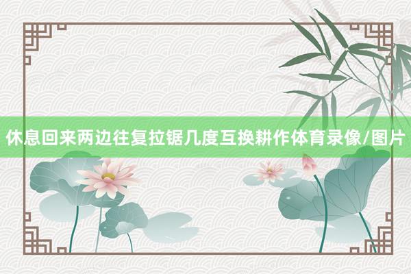 休息回来两边往复拉锯几度互换耕作体育录像/图片