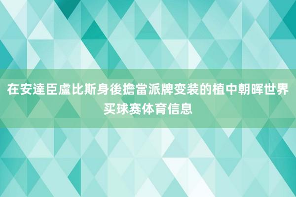在安達臣盧比斯身後擔當派牌变装的植中朝晖世界买球赛体育信息