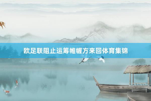 欧足联阻止运筹帷幄方来回体育集锦