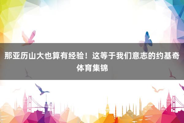 那亚历山大也算有经验！这等于我们意志的约基奇体育集锦