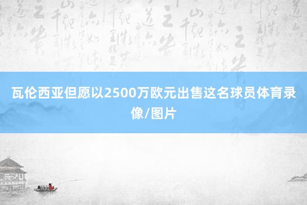 瓦伦西亚但愿以2500万欧元出售这名球员体育录像/图片