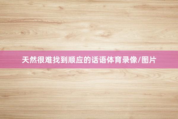 天然很难找到顺应的话语体育录像/图片