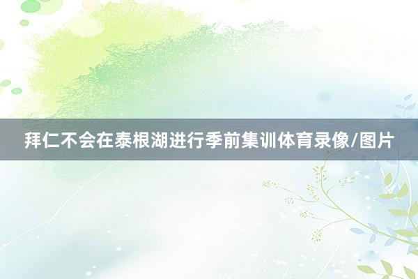 拜仁不会在泰根湖进行季前集训体育录像/图片