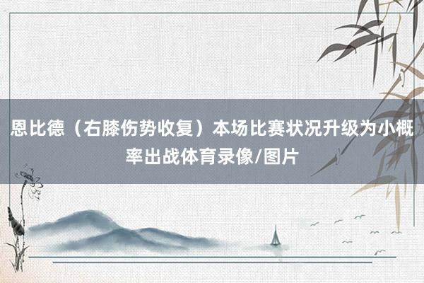 恩比德（右膝伤势收复）本场比赛状况升级为小概率出战体育录像/图片