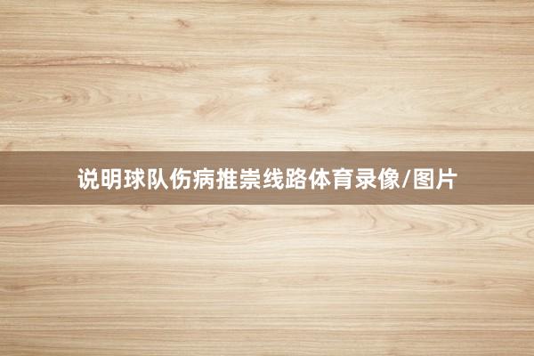说明球队伤病推崇线路体育录像/图片
