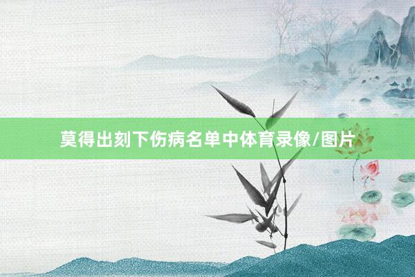 莫得出刻下伤病名单中体育录像/图片