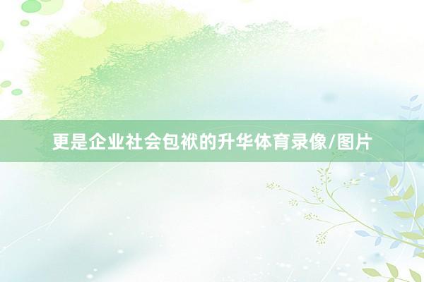 更是企业社会包袱的升华体育录像/图片