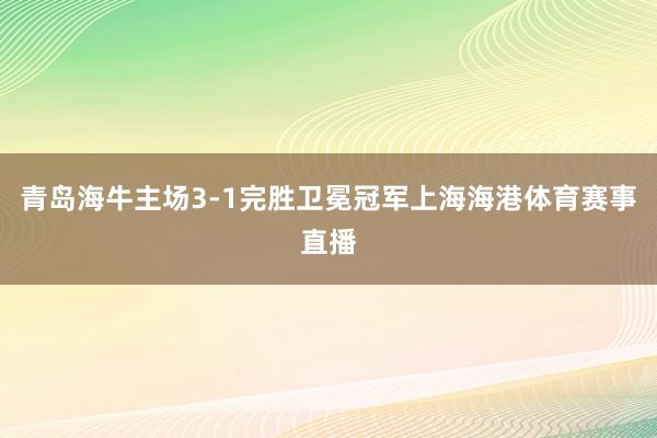 青岛海牛主场3-1完胜卫冕冠军上海海港体育赛事直播