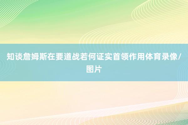 知谈詹姆斯在要道战若何证实首领作用体育录像/图片