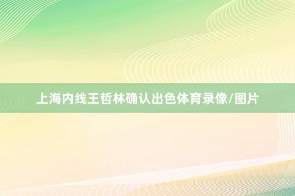 上海内线王哲林确认出色体育录像/图片