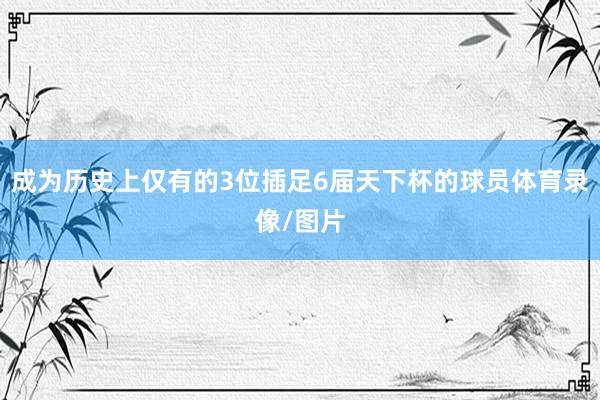 成为历史上仅有的3位插足6届天下杯的球员体育录像/图片